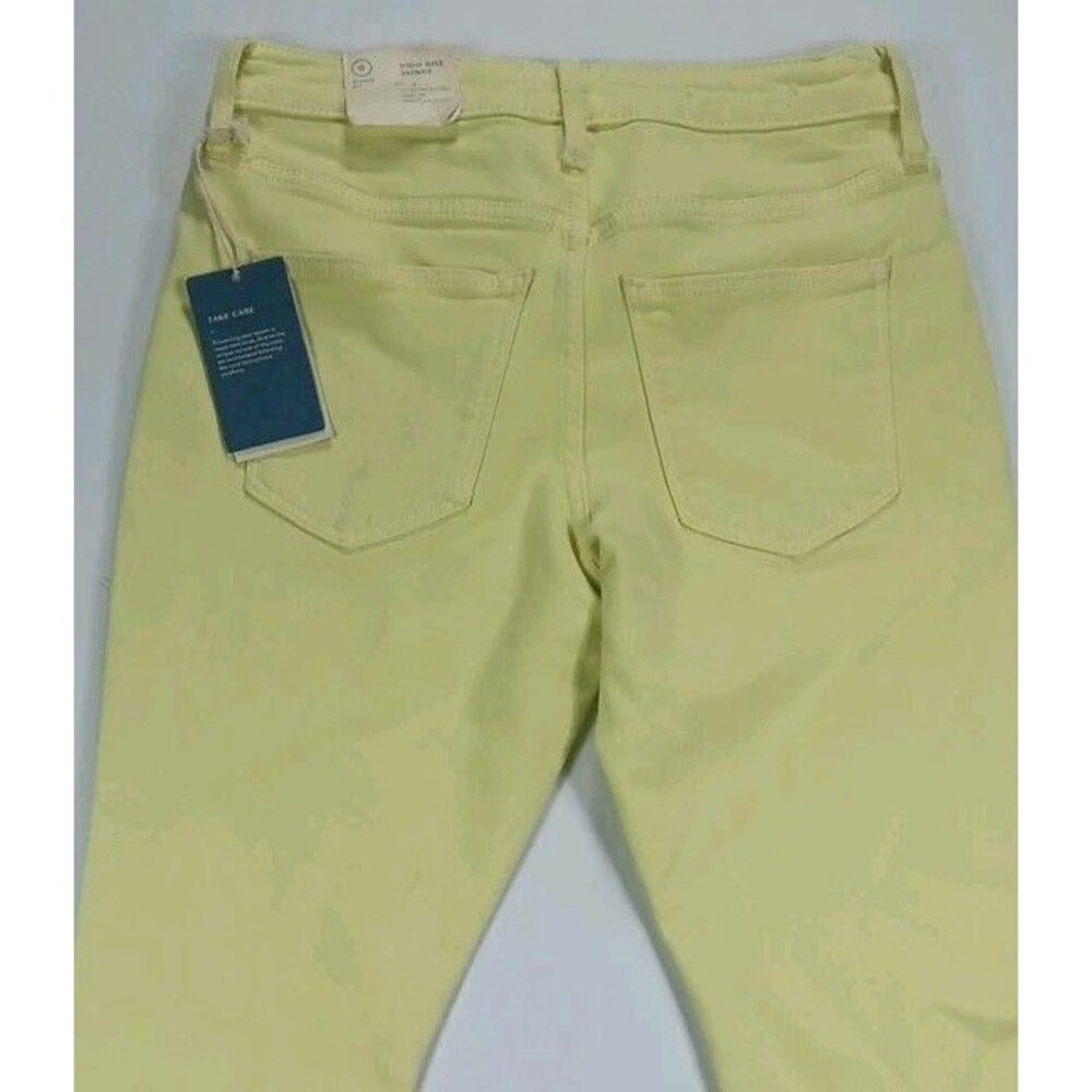 NWT Universal Thread High Rise Skinny Jeans Yellow Denim Slimming Pants 00 25R - Picture 4 of 10